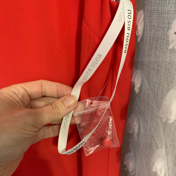 Scarlet red Bisou Michelle Bohbot Holiday Dress - Picture 6 of 7